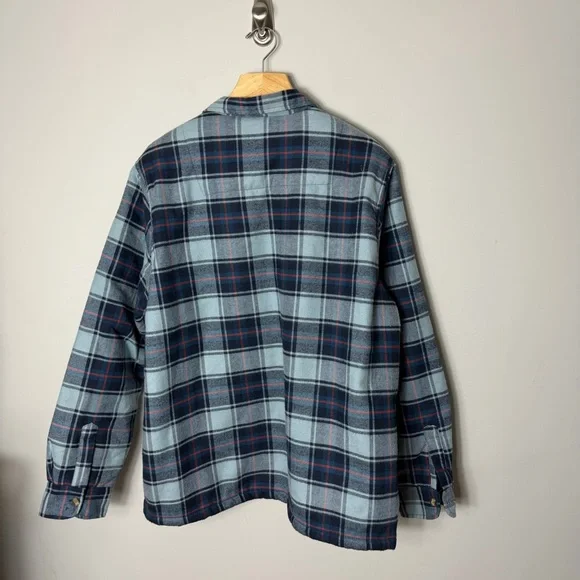 Cloud Veil Men’s Flannel Fleece Lined Shirt Jacket Shacket Plaid Flannel XXL v